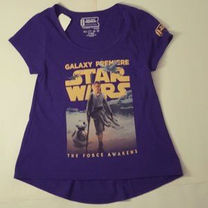 Brand New Girl's STAR WARS Galaxy Premiere T-Shirts Size YTH M Purple